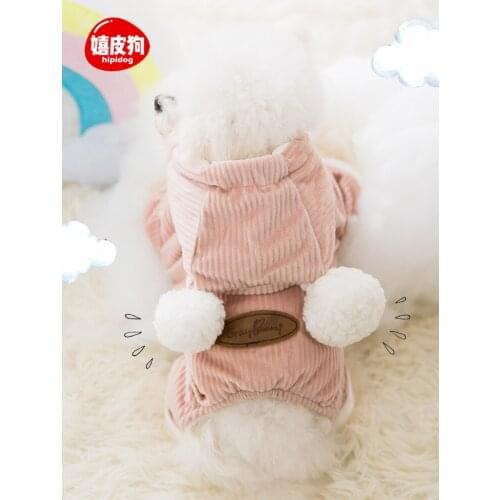 Popular Dog and Cat Universal Winter Thickened Four-Foot Cotton Closing Puppy Winter Teddy Bear Small Dog Pet Arm Autumn Winter