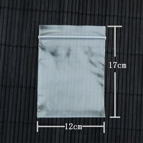 Transparent Storage Bags 100pcs/lot 12*17CM Plastic PE Zip lock Self Sealing Protect Gift Jewelry Pill Button Packaging Bag
