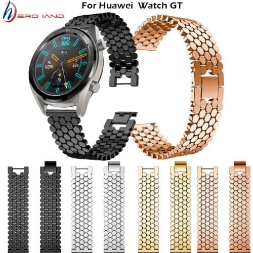 Hero Iand Stainless Steel Strap For Huawei Watch GT Stainless steel metal smartwatch wristband band for Huawei Watch GT Active