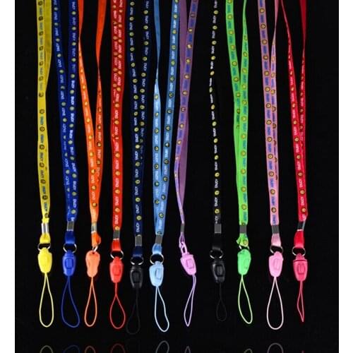 10x Multi-color Polyester 420mm Neck Strap Lanyard for ID Badge Holder Keychain