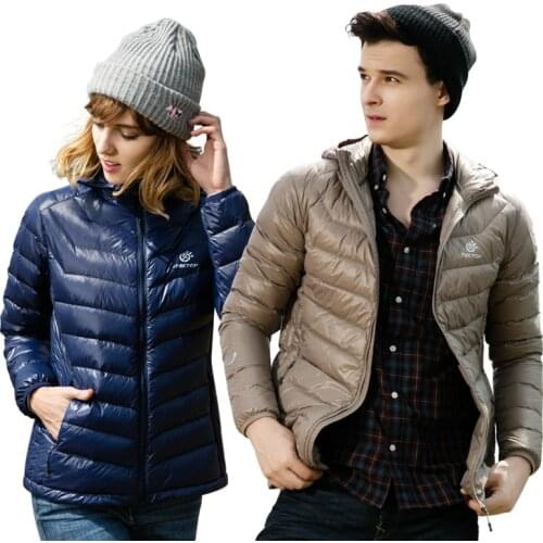 Tectop Winter Down Jacket Men and Women Outdoor Super light Slim ski Suit Water resistant Hiking Jackets