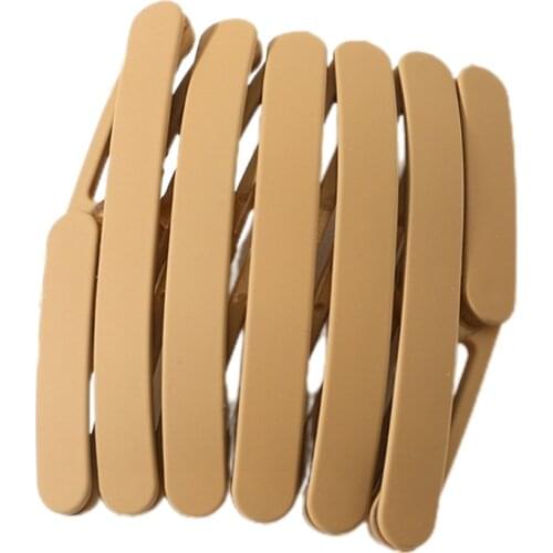 Telescopic Headband Non Slip Foldable Hair Hoop with Tooth Adjustable Matte Color Hairband Retractable Pocket Hair Hoops