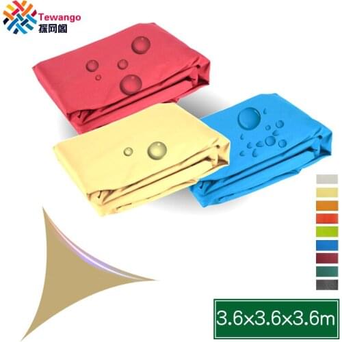 Tewango Waterproof SunShade Protection 3.6X3.6X3.6M Triangle UV Block Outdoor Patio Canopy Portable Camping Picnic Cloth