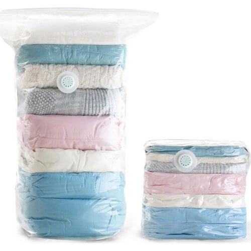 No Pump Needed Vacuum Storage Bags for Clothes Blankets Comforters Sweaters Pillows Home Compression Seal Bags Space Saver Bags