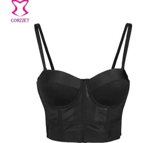 Black Solid Soft Cotton Brassiere Femme Super Push Up Bralette Sexy Bustier Crop Top Women Bra Gothic Underwear Brasier Mujer