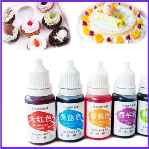 1Pc 10ML Macaron Cream Food Coloring Ingredients Cake Fondant Baking Cake Edible Color Pigment Baking & Pastry Tools 13 colors