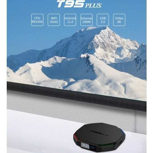 10pcs/lot dhl free T95plus Tv Box Android 11.0 RK3566 8G 64G 8K Ultra HD Media Player Wifi Dual 2.4G/5G