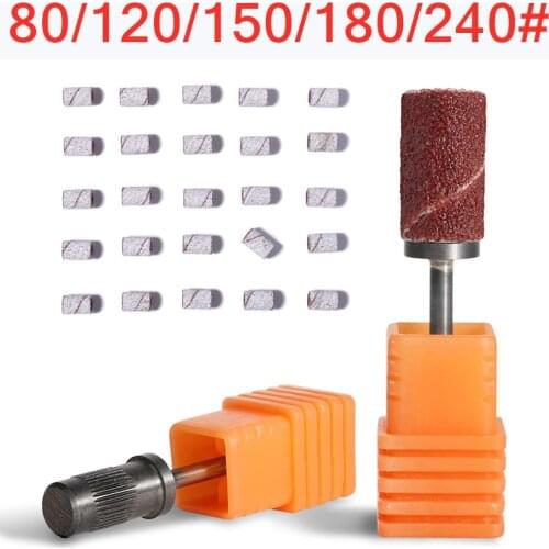 100pcs Tungsten Medical Stainless Steel Nail Drill Bits Ring Sanding Bands Mandrel Grip Cutters Manicure Caps Pedicure