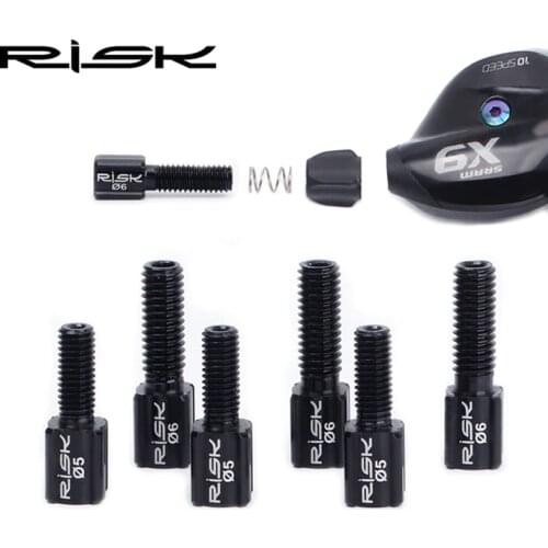 RISK 2PCS Bicycle Thumb Shifter Adjuster Screw Bolts For MTB Road Bike Fine adjustment of shifting Cable adjustable Bolt M5/M6