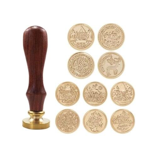 2020 new Merry christmas wax seal stamp jingle bell Snowflake Santa Claus deer sock tree christmas gifts Retro sealing wax Stamp