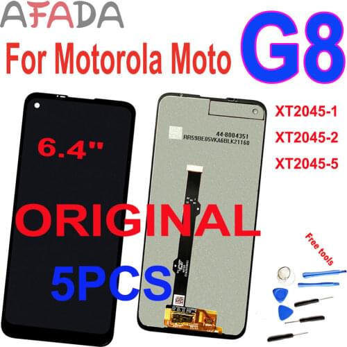 Original 6.4" LCD For Motorola Moto G8 XT2045-1 XT2045-2 XT2045-5 LCD Display Touch Screen Digitizer Assembly Replacement For G8