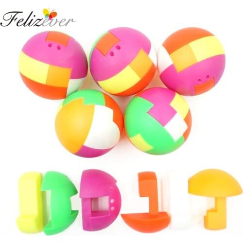 6PCS Big Puzzle Magic Balls (4.5cm) Party Favor Toys for Teenagers Kids Classroom Goodie Bag Giveaways Loot Bag Souptoys Pinata