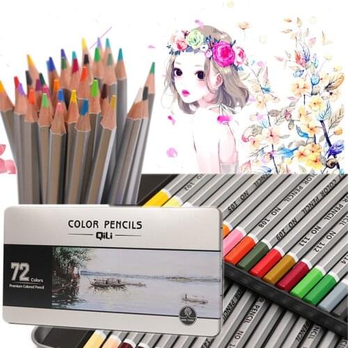 72 Pencil Oily Color Lead Paint Brush Colored Pencil Set Hand-Painted School Office Supplies Sketching Wood Color Pencil School