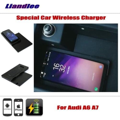 Accessories For Audi A6 (C7/4G) A7 (4G8) Special hidden Car Wireless Charger Storage For IPhone Android Iphone Battery Charger