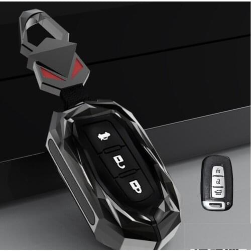 Car Zinc Alloy Key Case Holder Covevr For Hyundai IX35 Sonata 8 For Kia Forte Rio 3 K2 K3 K5 Sportage Interior Accessories