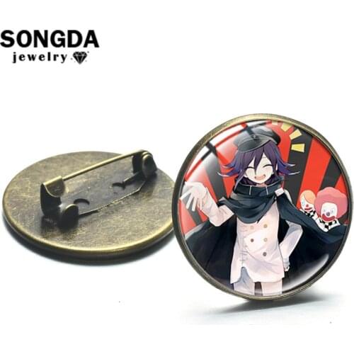Danganronpa V3: Killing Harmony Brooches Cosplay Badges for Backpacks Clothes Oma Kokichi Figures Brooch Pins Collection