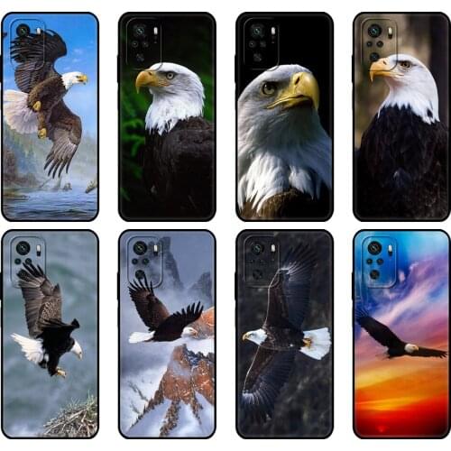 Black tpu Case For Xiaomi Redmi 9T Case Redmi Note 9T Note 10 5G 4G Pro 10S Case Black Eagle Fly the Sky Colorful Fashionable