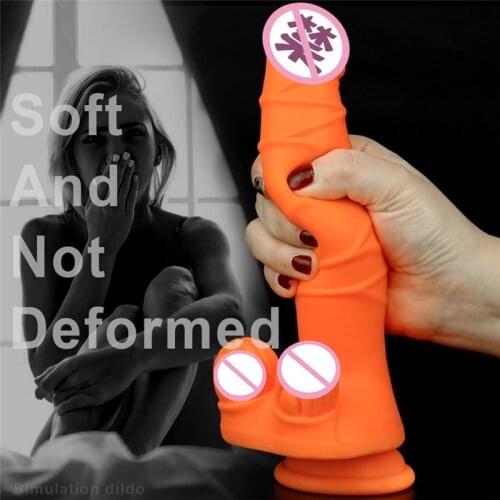 Dildo Realistic G spot Stimulate Soft Silicone Simulation Penis Huge Big Dick Suction Cup Erotic Adult Sex Toys For Women Gay