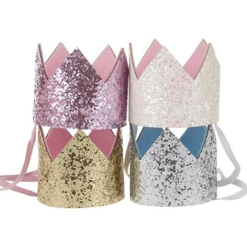 Hats Decor Cap Princess Crown prince for Happy birthday tea party wedding decor baby shower etc Wh