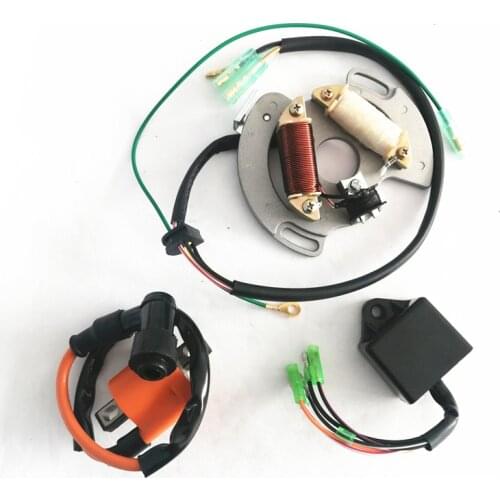 Motorcycle Magneto Generator Engine Stator Coil + CDI Box + Ignition Coil for Yamaha Blaster 200 YFS200 1998-2002