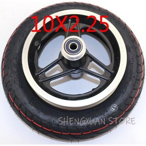 Lightning shipment 10 inch 10X2.25 wheel tyre and inner tyre and aluminum alloy hub for 10*2.25 tire electric scooter mini bike