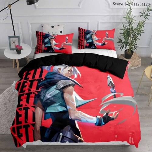 2/3 Piece Anime Character Duvet Cover Sets Funny Game Bed Cover Single Double Queen King Size Bed Linen Sets Print Cartoon Decor