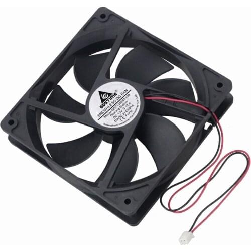 Gdstime 2 Pieces DC 12V Computer Cooling Fan 120mm x 25mm 120*120*25mm 12025 PC Motor Cooler Silent 12cm 1500RPM 0.12A