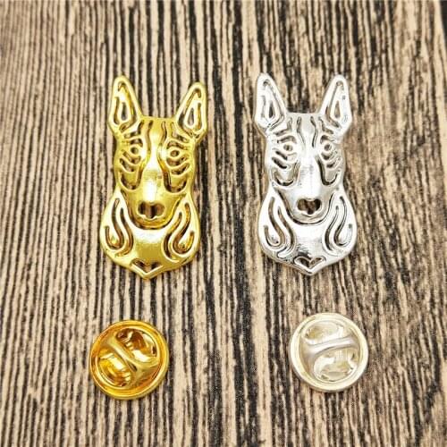 LPHZQH Wholesale Trendy Pet Bull Terrier Dog Broches And Pins Collar Pin Jewelery Clothing Accessories Mens Gift