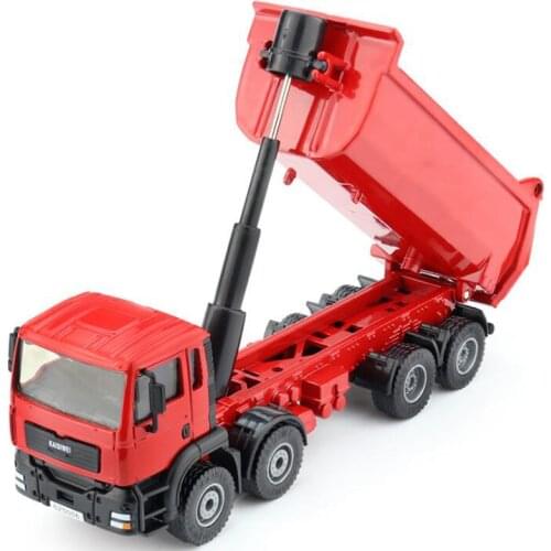 1:50 Simulation Alloy Sliding Dump Truck Engineering Toy Model Transport Truck Inertia Taxi Car Children Boy Toy Gift