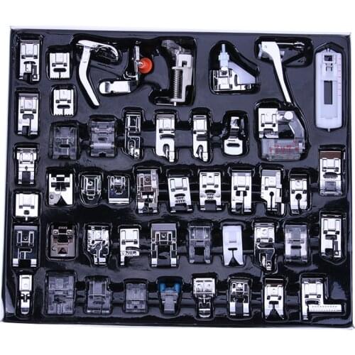 48pcs Sewing Machine Presser Foot Feet Kit Set With Box for Brother Singer Sewing Machines Presser Foot Tools Sewing Tools