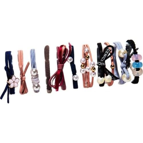 New Korean Style Hair Band, Mori Girl Hair Rope 11 Pieces Per Set Headband With Colorful Accessories, Hair Band, Elastic Fabric