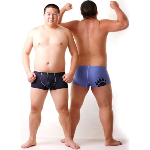 New Arrival! Bear Claw Paw Plus Size Mens Net Boxers Sexy Shorts Gay Bear Breathable Underwear Navy/Blue/Pink M L XL XXL