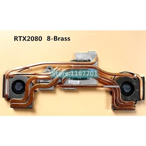 New Original Laptop CPU/GPU cooling Radiator Heatsink&Fan for MSI GE63 GP63 GL63 Raider MS-16P7 RTX2060 2070 RTX2080 8-brass