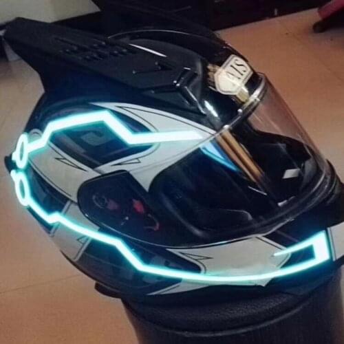 Motorcycle helmet cold light film EL highlight luminous line Douyin same style car cold light light luminous helmet film