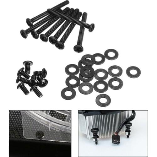 Durable Metal Water Cooling Radiator Screw Kit Black Mounting Screw Kit for Corsair Hydro Series Water cooler