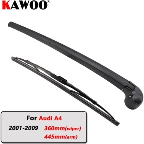 KAWOO Car Rear Wiper Blades Back Window Wipers Arm For AUDI A4 Hatchback (2001-2009) 360mm Auto Windscreen Blade Accessories