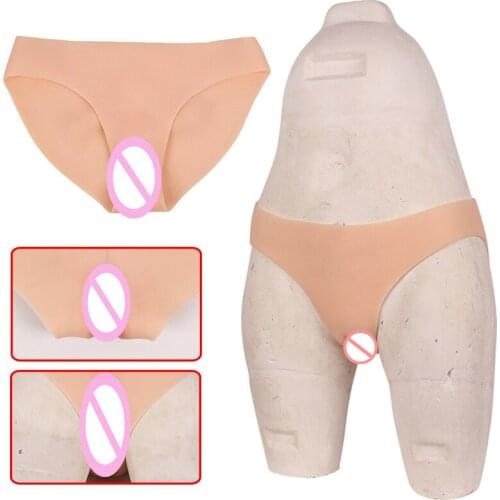 Crossdresser Silicone Panties Fake Vagina Briefs Underwear Hiding Gaff Thong Shemale For Transgender Drag Queen