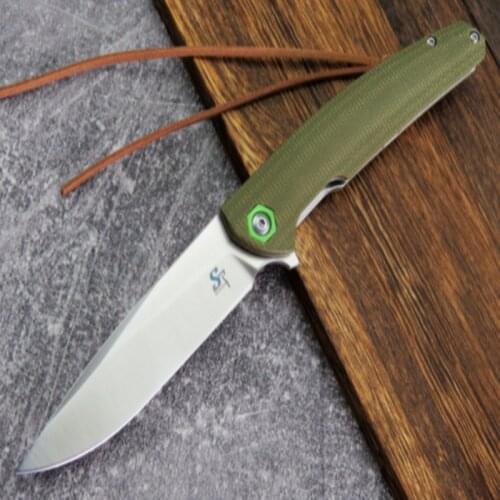 Eafengrow Sitivien ST302 Folding D2 Blade Micarta Pocket Survival Hunting Tactical Flipper Outdoor Kitchen EDC Camping Knife