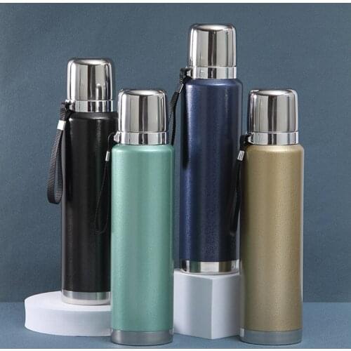 Large Capacity Stainless Steel Thermos Portable Vacuum Flask Insulated Tumbler with Rope Thermo Bottle Thermal Cup The Best Gift