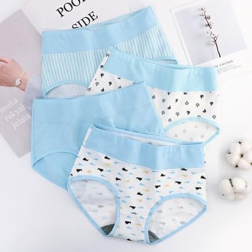 Panties for women cotton whale pattern underwear female casual winter underpants ladies sexy lingerie briefs woman intimates