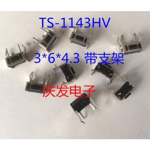 TS-1143HV Tact Switch 3*6*4.3 with Bracket Button Jog 2 Pin Environmental Protection High Temperature