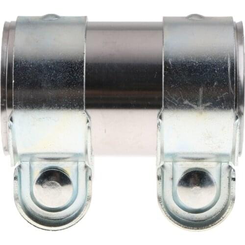 High Quality Mild Stainless Steel Clamp Car Exhaust Pipe Clip Tail Throat Hoop 51mm Inner Diameter Silver