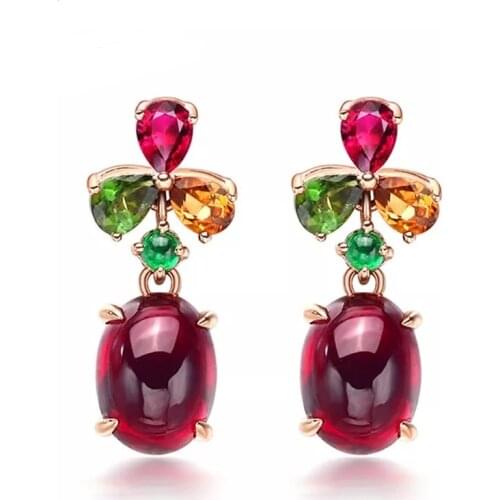 Vintage Earrings for Women 925 Silver Jewelry with Zircon Gemstone Drop Earrings Ornaments Wedding Promise Party Gift Wholesale