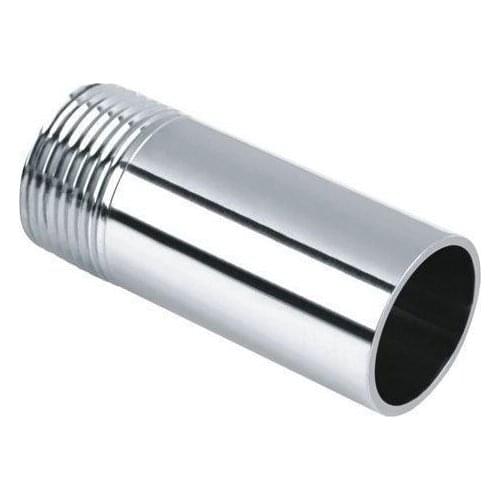 1/4" 3/8" 1/2" 3/4" 1" 1-1/4" 1-1/2" BSP Single Male Thread Long Nipple 201 Stainless Steel Pipe Fitting Connector Length 100mm