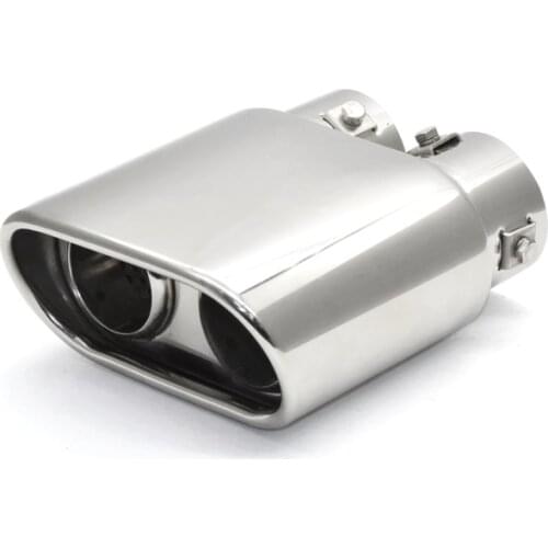 1 pcs Double inner exhaust tip stainless steel exhaust pipe muffler tips fit for universal car turbo muffler tip