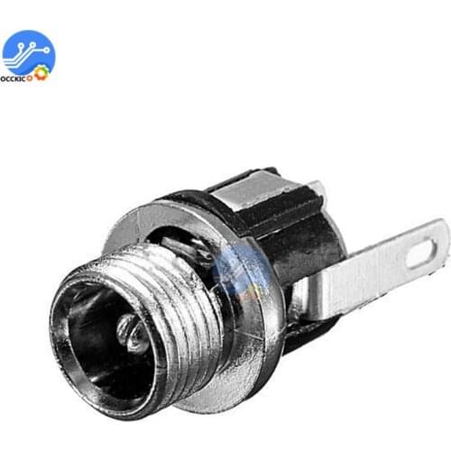 10Pcs 5.5 x 2.1mm DC Power Supply Jack Socket Female Panel Mount 3-Pin Electrical Socket Connector