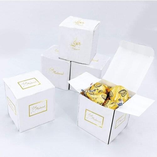 14pcs Disposable Gift Boxes Label Eid Mubarak Happy Ramadan Party Supplies Celebration Decoration Eco-Friendly