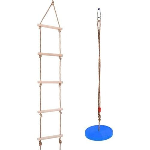 2pcs Set 120kg Climbing Ladder /Rope Ladder +Swing Disc Seat Playground Activity Indoor Outdoor Game for kids Child