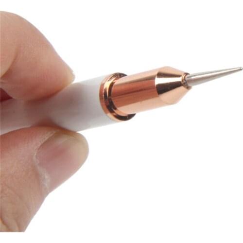 2 Way Nail Art Self-Adhesive Wax Picking Up Acrylic Dotting Pen Brush Gem Crystal 3D Tips Polish Gel UV Manicure Tool