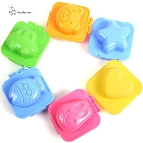 6Pcs/lot Boiled Egg Mold Cute Cartoon Egg Rings Mould Decorating Egg Tools Rice Roll Mold Kitchen Tools